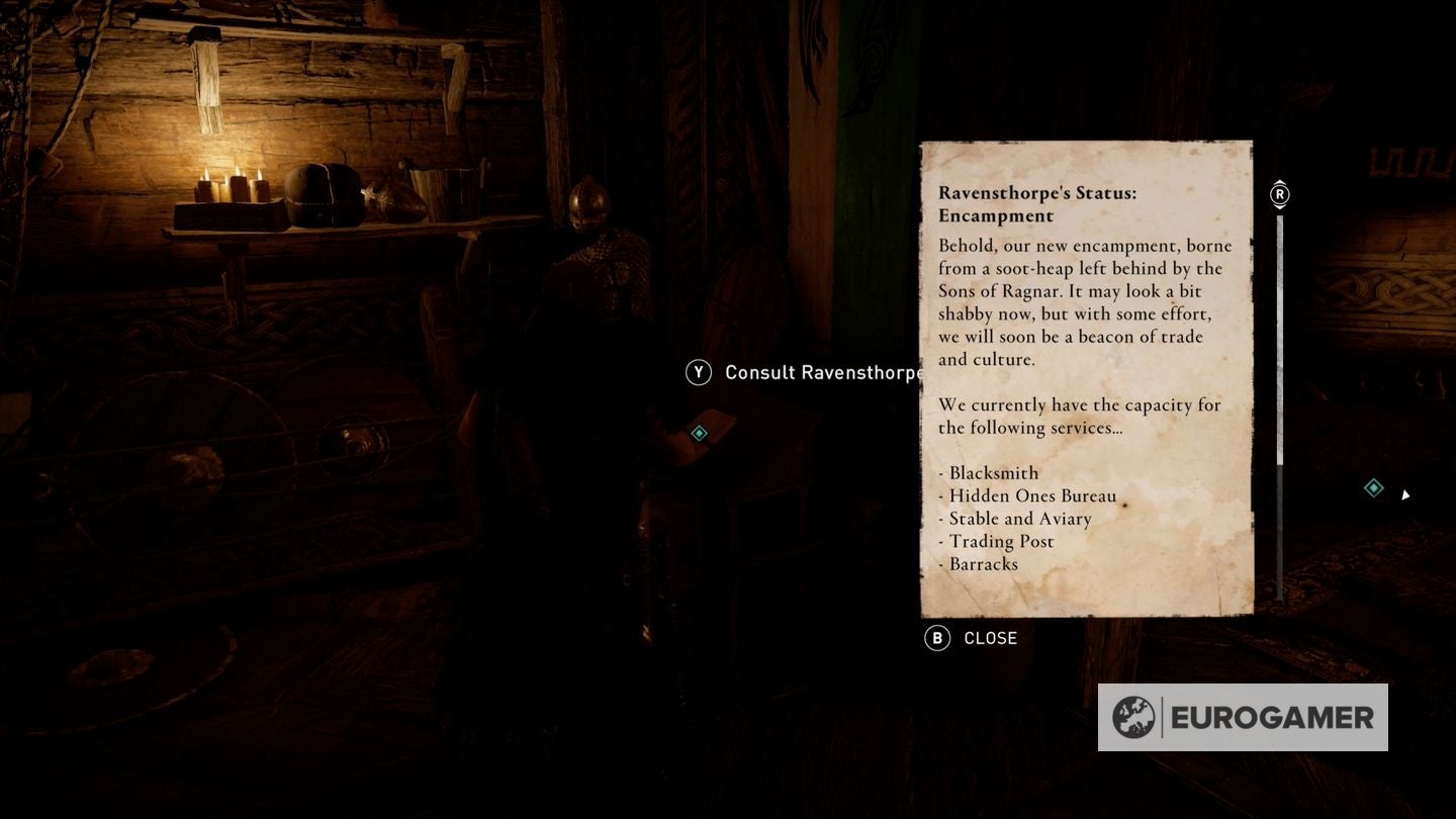 Assassin's Creed Valhalla settlement upgrades, buildings list and how